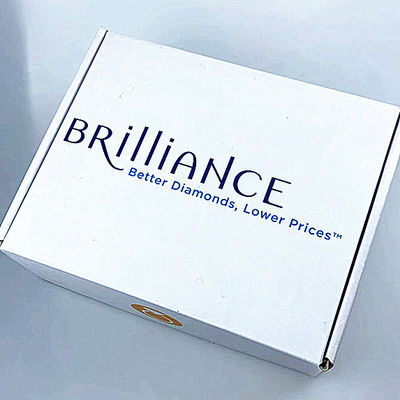 White Corrugated Mailing Box Hot Stamping Rectangular Folding Carton Cardboard Gift Packaging