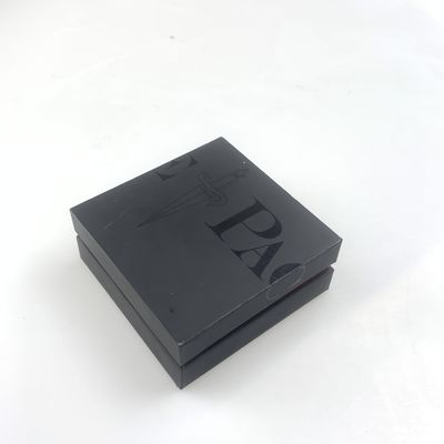 Black Red Tactile Paper Jewelry Gift Boxes UV Stamping Earringss Ring PU Leather Insert
