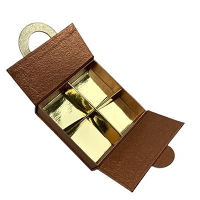 Twin Doors Magnetic Button Gift Box Texture Paper With Separator Chocolate Box