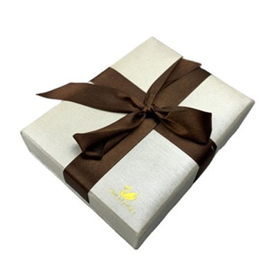 Jewelry Gift Paper Hat Boxes With Ribbon Foam Cardboard Velvet Insert Necklace Display