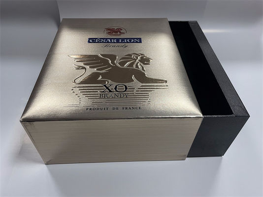 High Class Red Wine Box Paper Premium Wine Gift Box With Embossed Printing