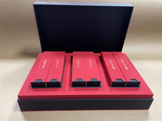 Red Paper Present Box Rectangular Pantone Printed Cardboard Gift Box