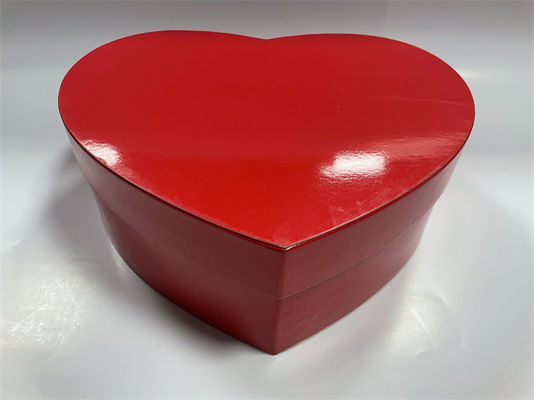 Glossy Surface Paper Keepsake Box Heart Shape Paper Craft Box