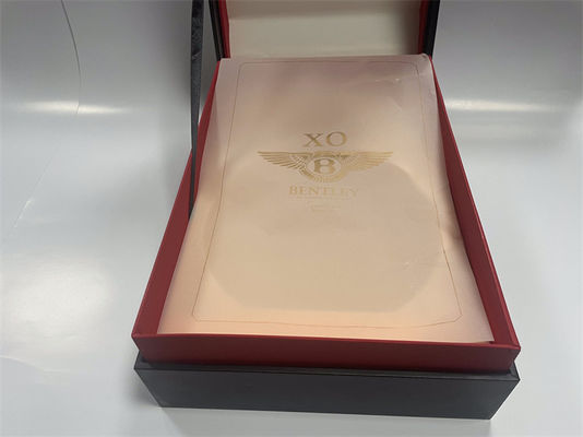Hinged Closure Red Wine Box Luxury Wine Gift Box With Satin Lining