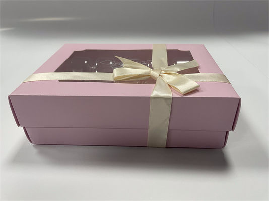 Cardboard 6 Macaron Packaging Magnetic Closure Macaron Gift Box