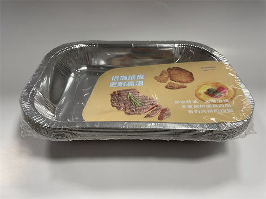 Heat Resistance Aluminum Catering Trays 220F Foil Serving Trays