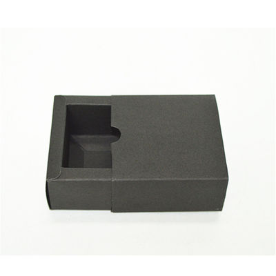 Black Drawer Recycled Paper Gift Box Handmade Customized With Sleeve
