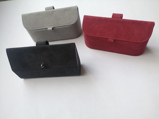 High-End Custom Microfiber Leather Sunglasses Box With Magnetic Closure Lid Can Be Hanged In The Car Easily To Get