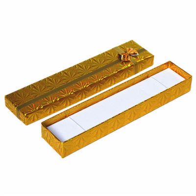 Personalized Bow Paper Gift Packaging Box Customized Gold Bracelet Packaging Box