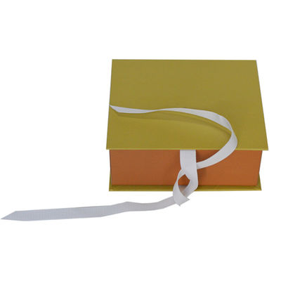 Bracelet Brown Paper Gift Packaging Box Open Flap Foam Insert With Ribbon