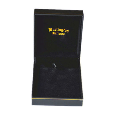 Velvet Insert Personalised Necklace Gift Box Leatherette Black Jewellery Box Packaging