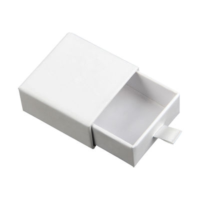 Matte White Paper Jewelry Gift Boxes 90*90*30mm With Drawers