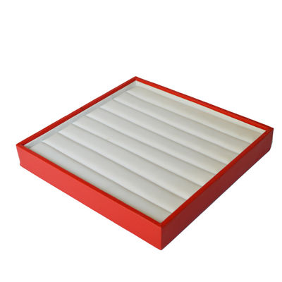 MDF Square Custom Jewelry Tray Decorative Leather Red White Ring Display Tray