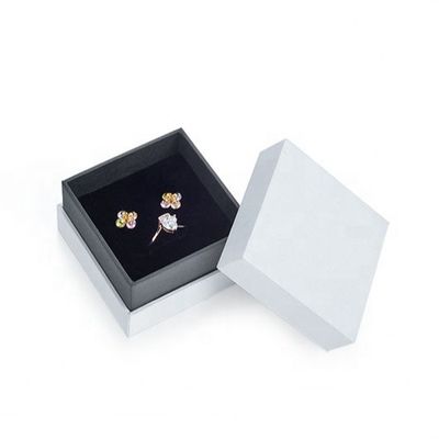 Square Lid And Base Cardboard Gift Box Ring Necklace Bracelet Paper Jewelry Packaging Box