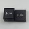61g Square Paper Jewelry Gift Boxes Double Hot Stamping Matte Black Velvet Insert