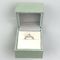 Luxury Ring Paper Box Shiny Green Slanted Opening Iridescent Jewelry Packaging