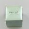 Luxury Ring Paper Box Shiny Green Slanted Opening Iridescent Jewelry Packaging