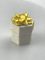 Mini Golden Ribbon Hexagon Ring Box Bow White Texture Paper For Party Birthday Packaging
