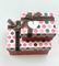 Rectangle Paper Gift Packaging Box With Crossed Ribbon Bow For Candy Cosmetic