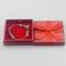 Red Ribbon Bow Texture Paper Square Hat Box For Gift Packaging Wedding Party Birthday