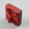 Red Ribbon Bow Texture Paper Square Hat Box For Gift Packaging Wedding Party Birthday