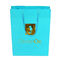 Printed Blue Paper Bag Single Color Foil Stamping Logo Small Middle Large Hand Tie Rope Handle Jewelry Gift Packaging