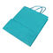 Printed Blue Paper Bag Single Color Foil Stamping Logo Small Middle Large Hand Tie Rope Handle Jewelry Gift Packaging