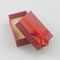 Rectangle Red Paper Gift Packaging Box With Ribbon Foam Insert For Candy Jewelry