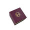 Purple Jewelry Paper Gift  Box Gold Foil Logo With Black Velvet Insert Ring Box