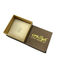 OEM Paper Jewelry Gift Boxes With Velvet Insert Gold Foil Logo