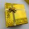 Ribbon Bow Shinning Golden Paper Packaging Box For Wedding Birthday Valentine Gift