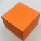 Orange PU Leather Embossing Personalised Watch Boxes Matt Varnish