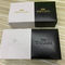 Black Watch Gift Box With Paper Card Glass Leather Paper Foam Velvet Insert