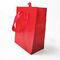 Leather Paper Bright Red Small Gift Bag For Jewelry Shopping Custom Logo