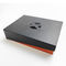 Printing USB Black Orange Art Paper Gift Packaging Box UV Logo Velvet Slot Inside
