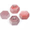 Silky hexagonal round velvet ring box pink purple slot interior popular style custom design