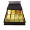 Popular Designed Chocolate Packaging Box Brown Coated Paper Matt Lamination Gold Card Paper Insert With Magnetic Closure