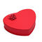 Custom design chocolate storage box red heart shape coated paper packaging gold card interior
