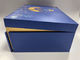 Blue MDF Paper Gift Box Magnetic Box Packaging For Cosmetics
