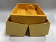 CMYK / Pantone Printing Folding Paper Boxes Yellow Rectangle Cardboard Box