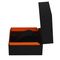 plastic cover Watch Paper Box leather insert black orange customized