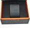 plastic cover Watch Paper Box leather insert black orange customized