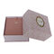 Necklace Gift Pink Leather Jewelry Box Square Mini Cardboard