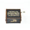 Stock Music Box Hand Operated MDF wood Engraved Logo Natural wood Cream white Brown Red 4 colors
