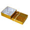 Yellow Shining Fancy Paper Gift Box Silk Foam Filled Bowknot Jewelry Box With Ribbon