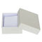 Sqaure White Cardboard Jewelry Gift Box Velvet Insert For Ring Pendant