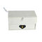 White Two Drawer Jewelry Box MDF Wooden Coated Necklace Bracelet Drawer Organizer