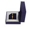 Ring And Earring Purple Leather Jewelry Box Velvet Insert open flap
