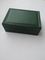 Green PU Leather Personalised Watch Boxes Handmade Rectangle Green Watch Case Ready To Ship