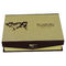 Sqaure Brown Small Cardboard Jewelry Boxes PMS Printing open flap With Ribbon